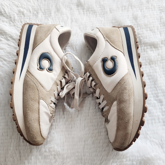 Coach Runner Sneakers in Chalk & Midnight Navy - Picture 3 of 9